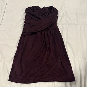 Express Strapless Dark Purple Dress